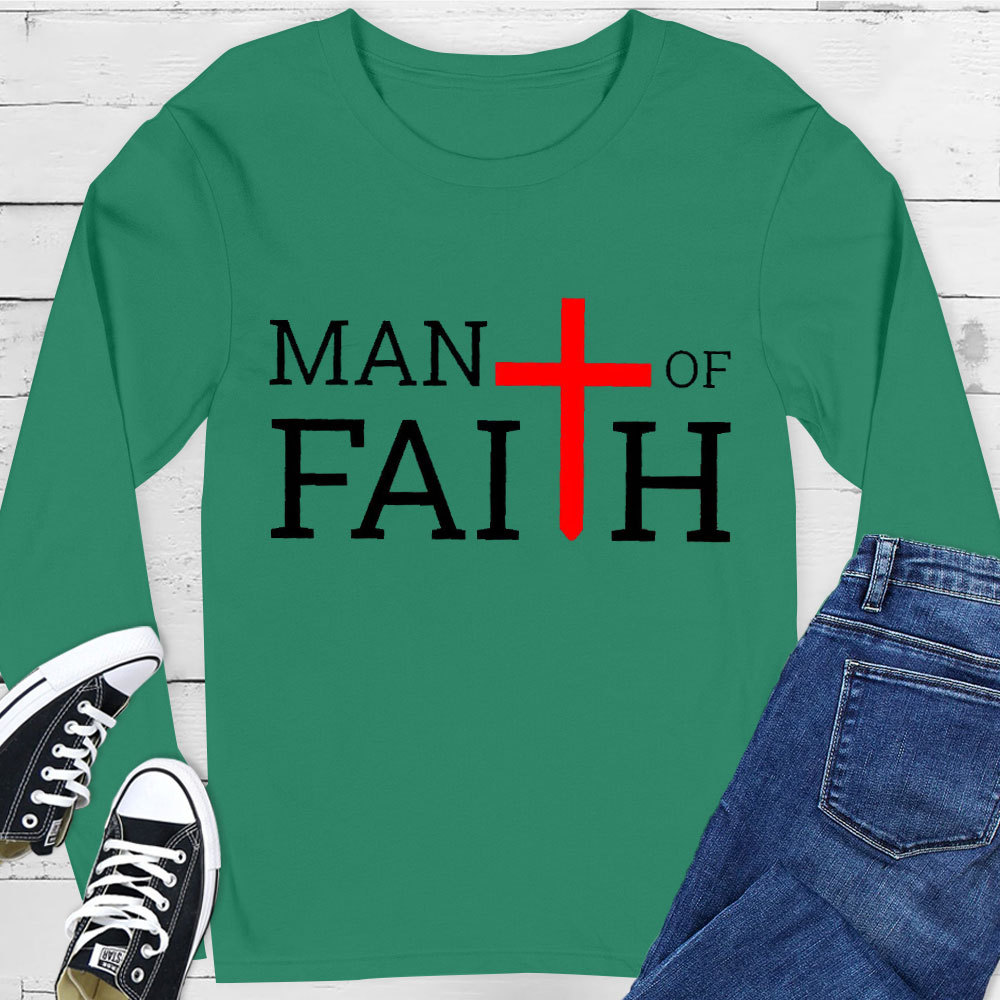 Man Of Faith Long Sleeve Tee