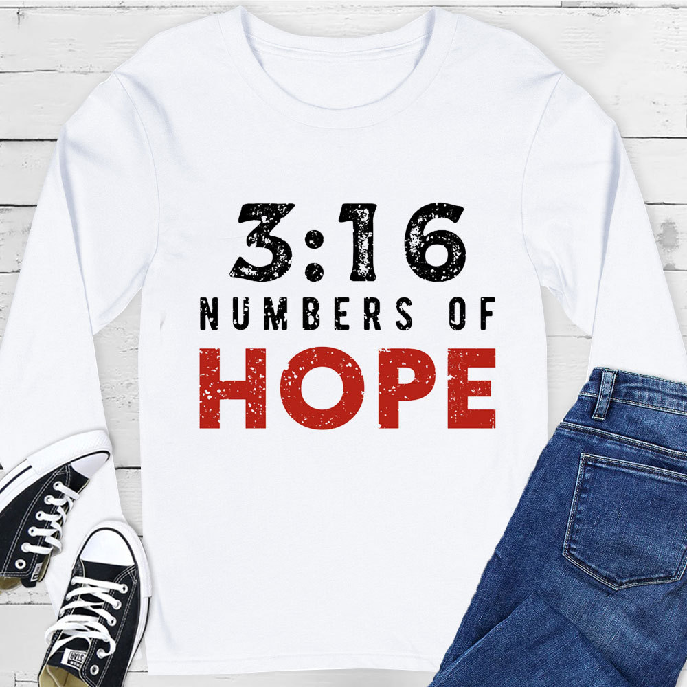 John 3:16 Numbers of Hope Long Sleeve Tee