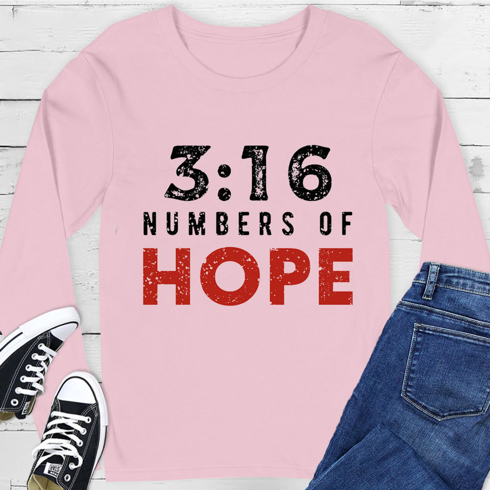 John 3:16 Numbers of Hope Long Sleeve Tee
