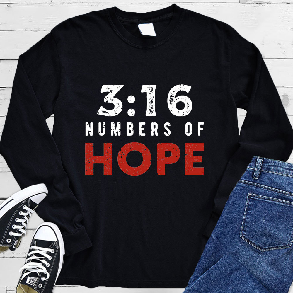 John 3:16 Numbers of Hope Long Sleeve Tee