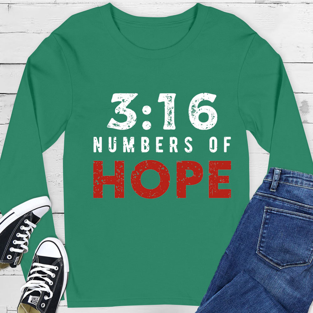 John 3:16 Numbers of Hope Long Sleeve Tee