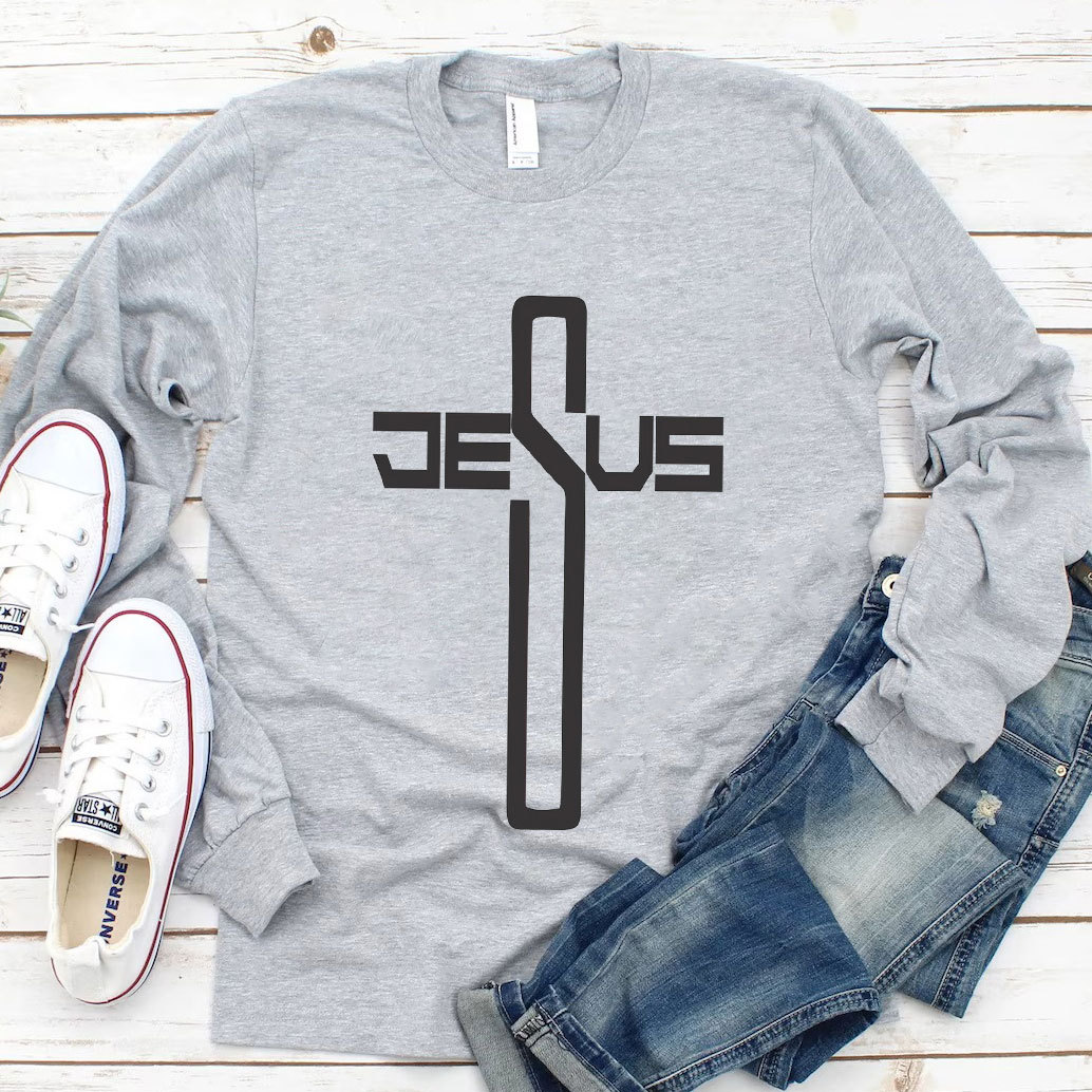 Jesus Cross Long Sleeve Tee