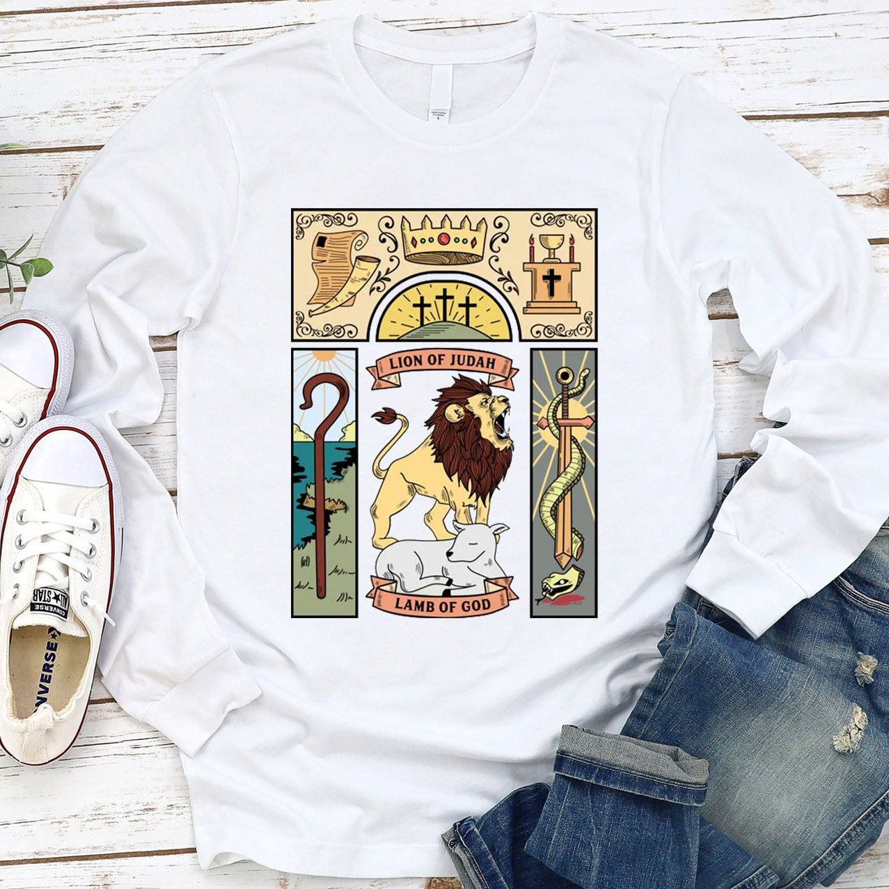 Lion and The Lamb  Long Sleeve Tee