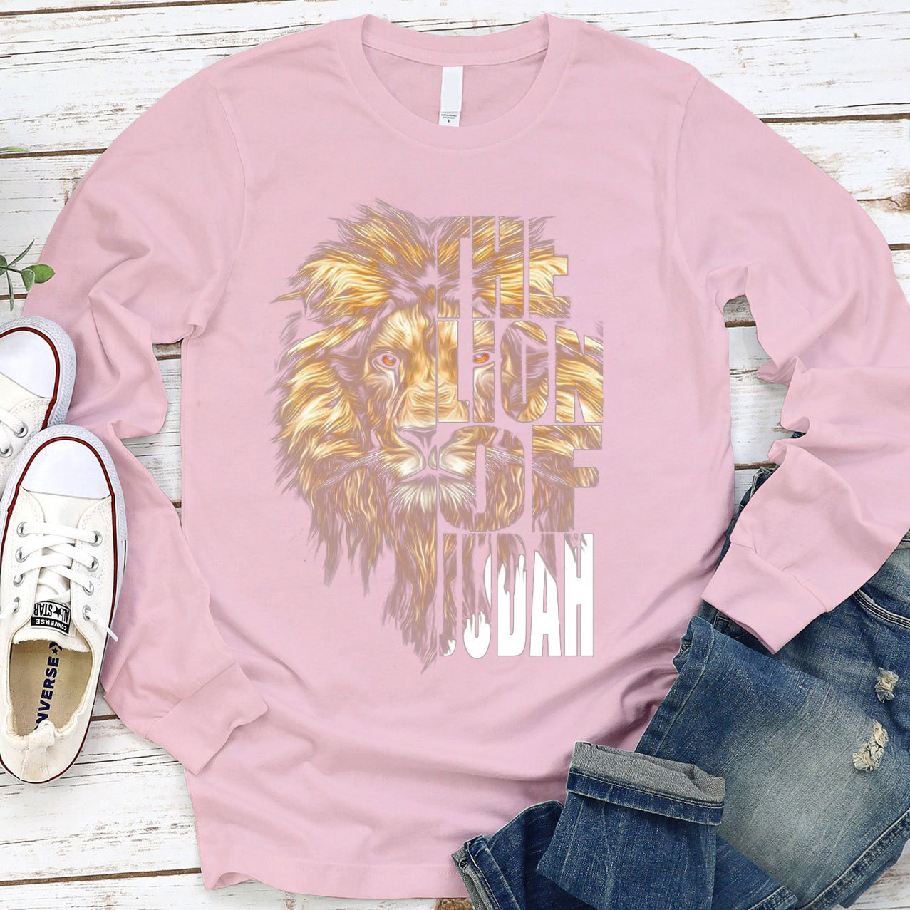 The Lion of Judah Mens Long Sleeve Tee