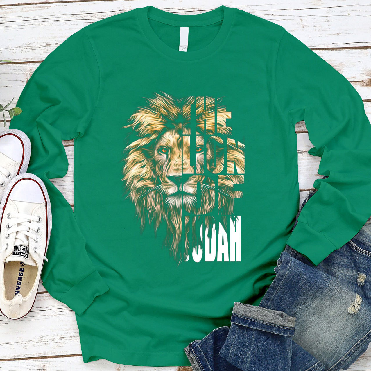 The Lion of Judah Mens Long Sleeve Tee