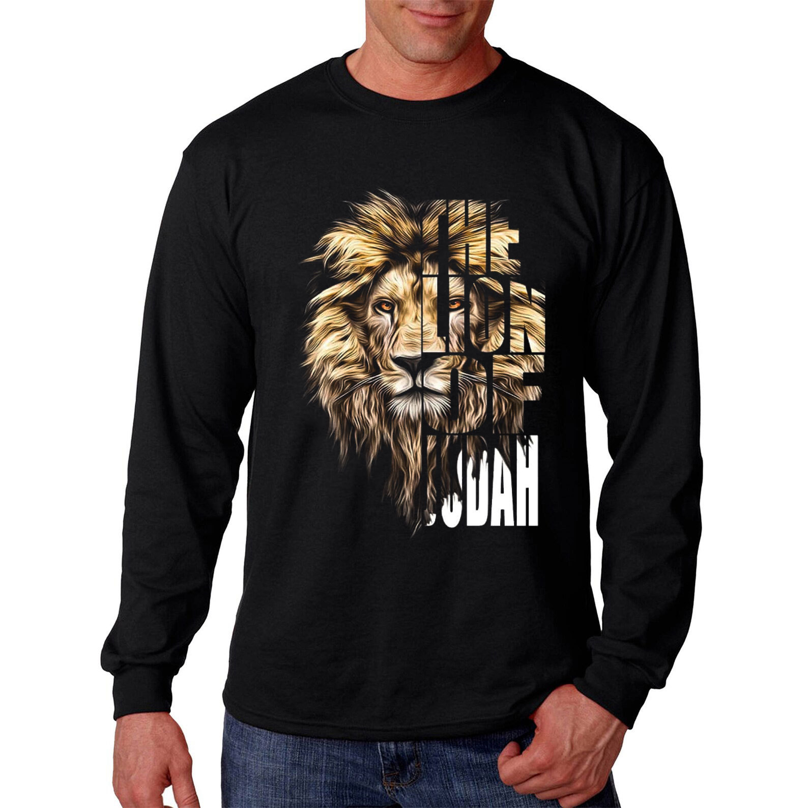 The Lion of Judah Mens Long Sleeve Tee