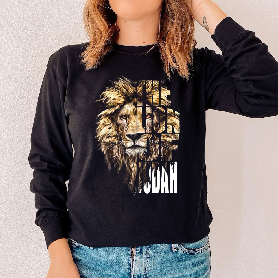 The Lion of Judah Mens Long Sleeve Tee