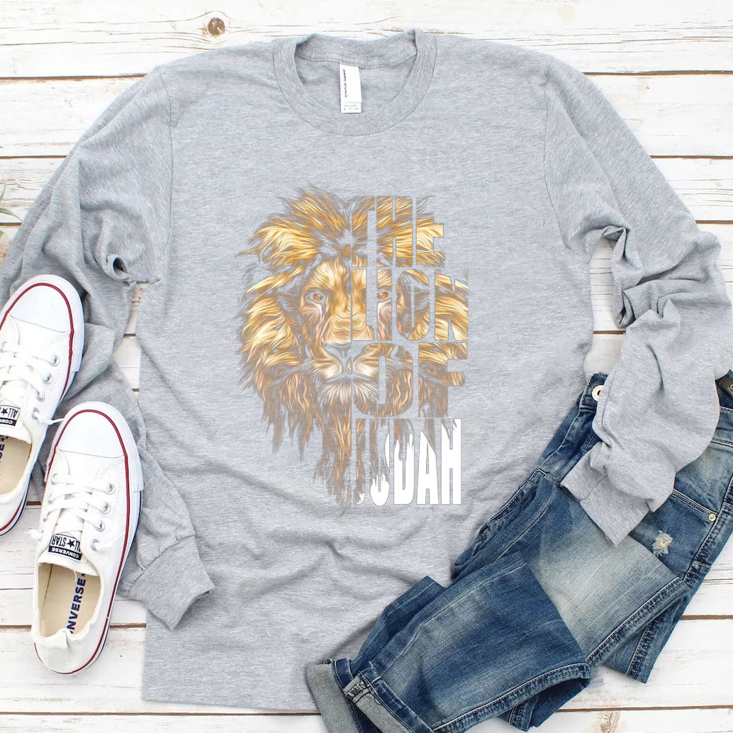 The Lion of Judah Mens Long Sleeve Tee
