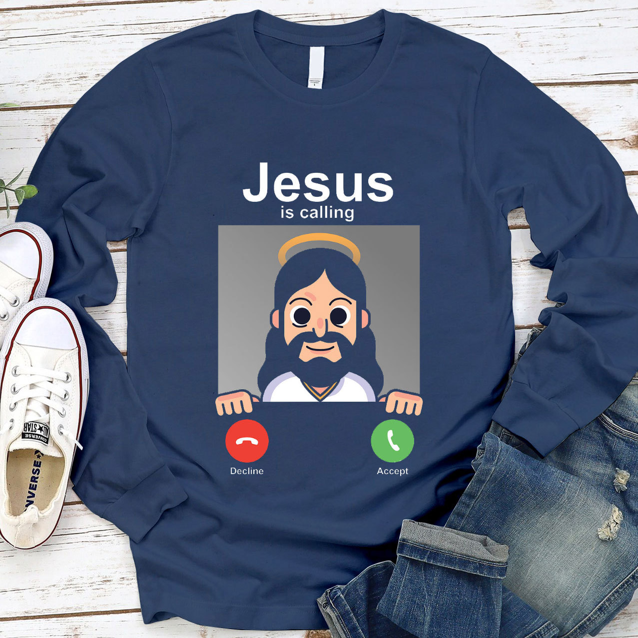 Jesus Is Calling Long Sleeve Tee