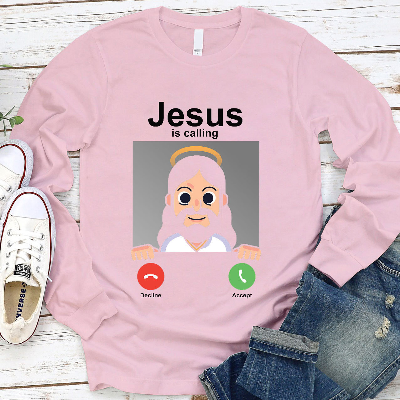 Jesus Is Calling Long Sleeve Tee