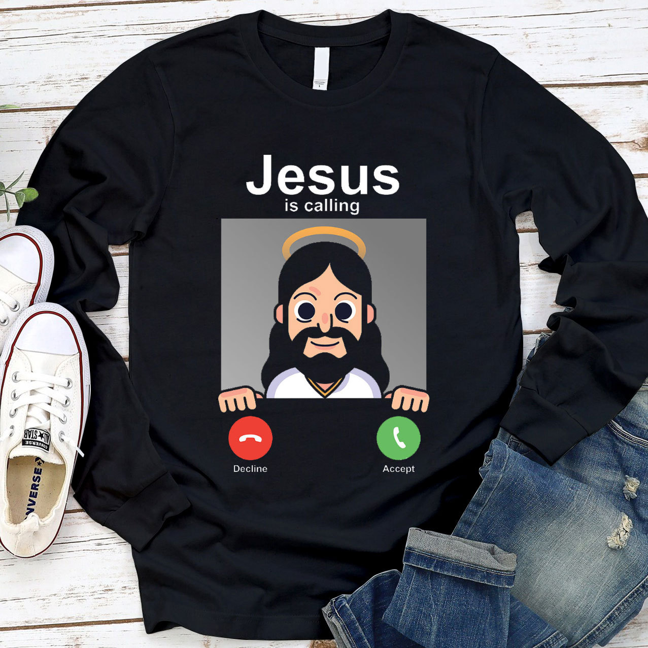Jesus Is Calling Long Sleeve Tee