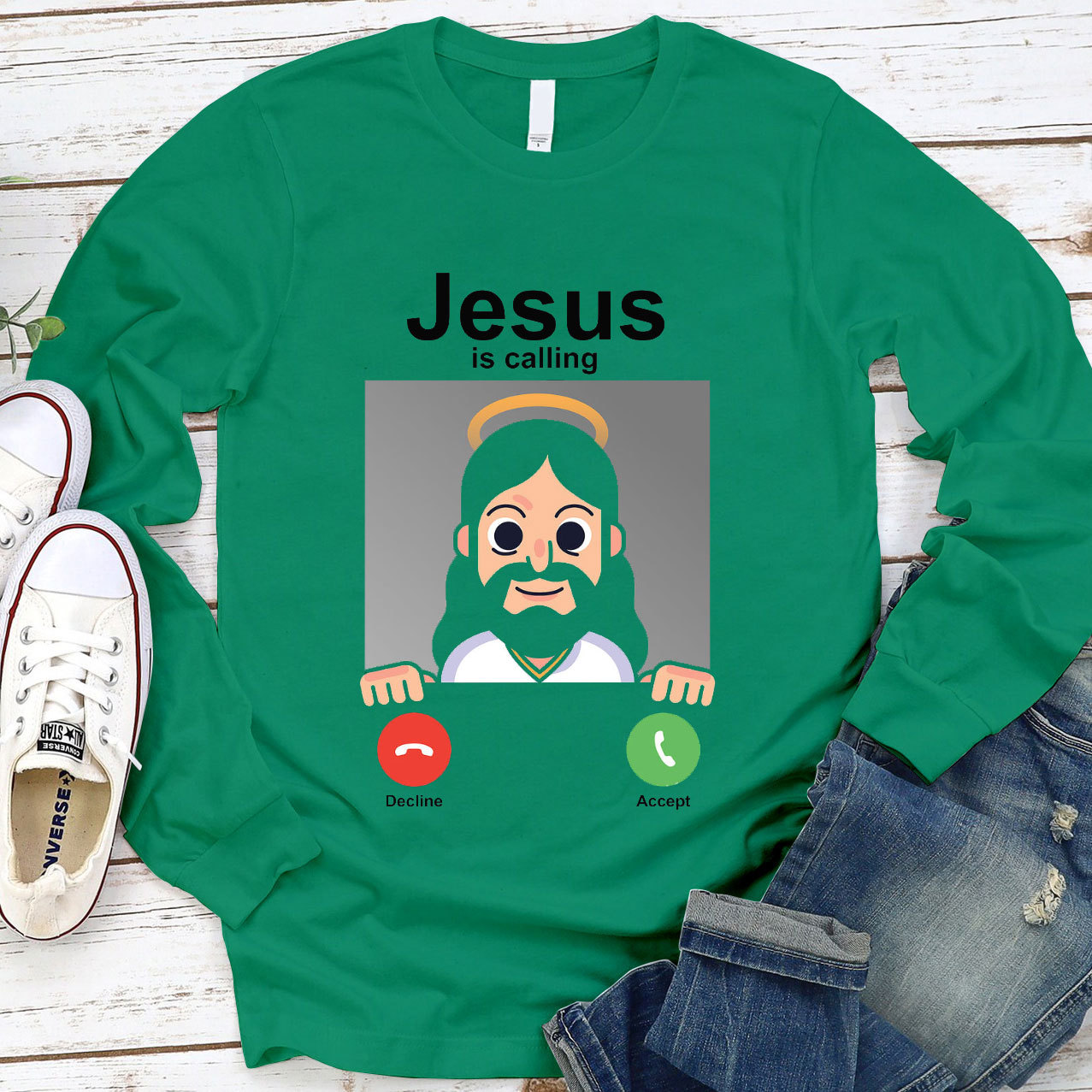 Jesus Is Calling Long Sleeve Tee