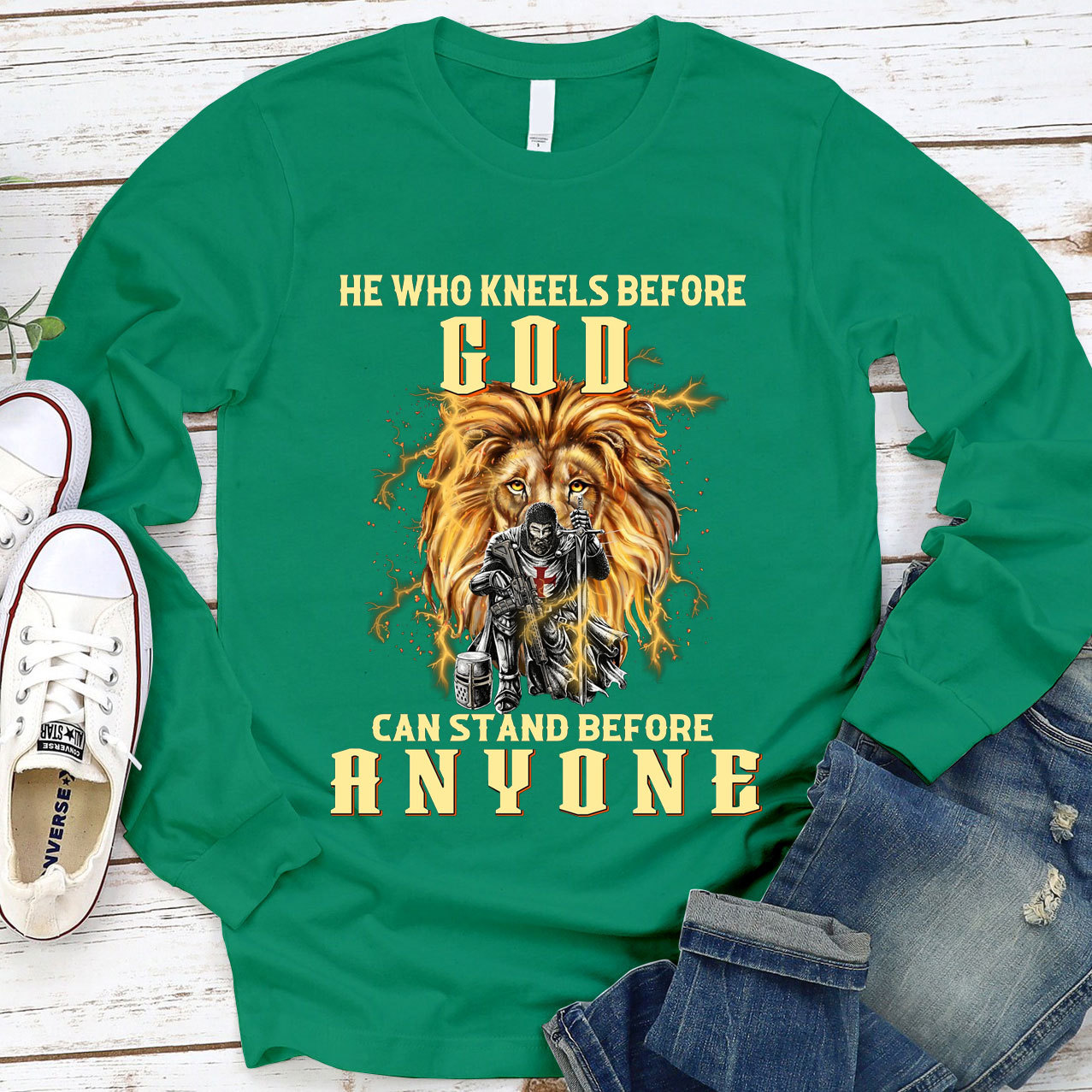He Who Kneels before God Long Sleeve Tee