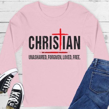 Christian Jesus Cross  Long Sleeve Tee