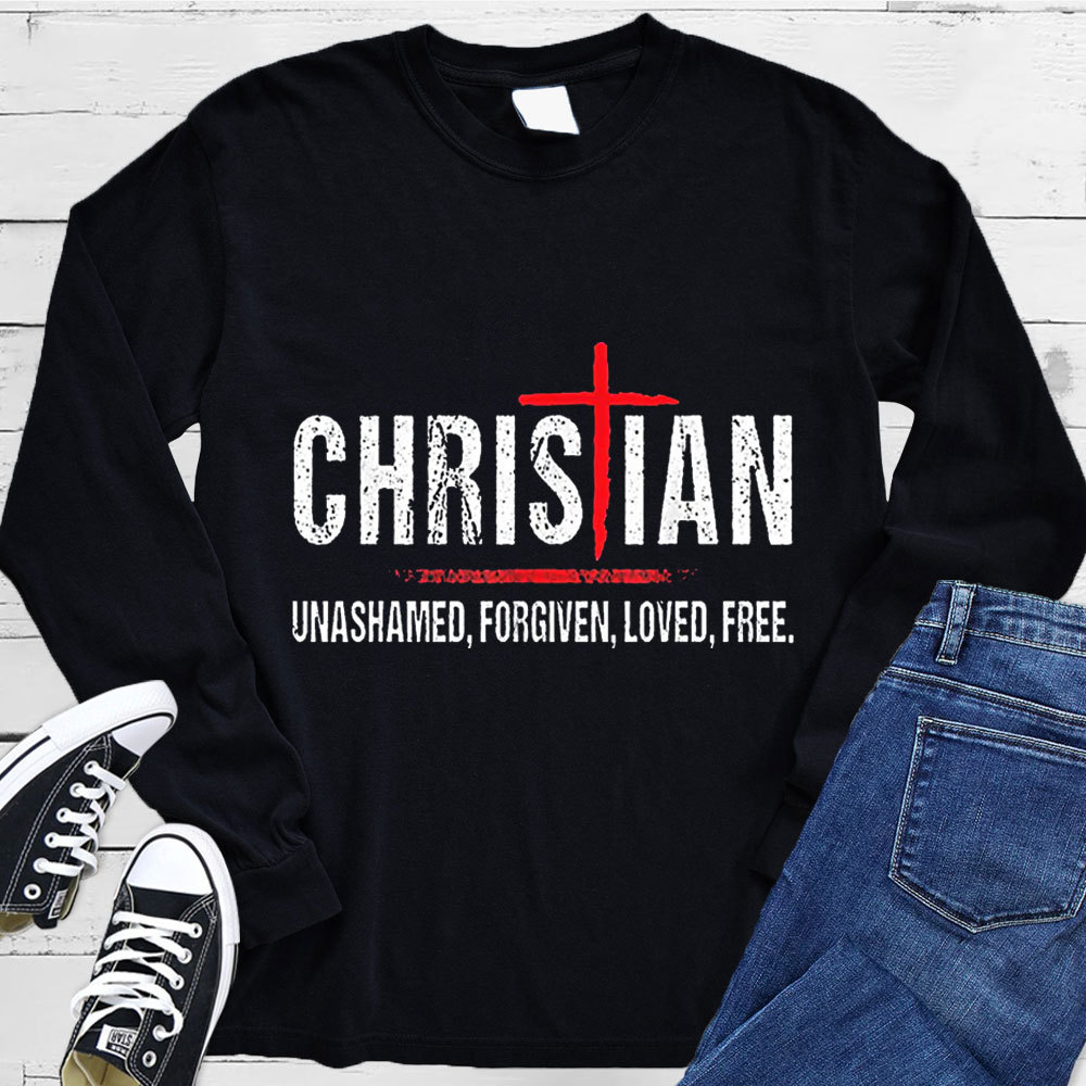 Christian Jesus Cross  Long Sleeve Tee