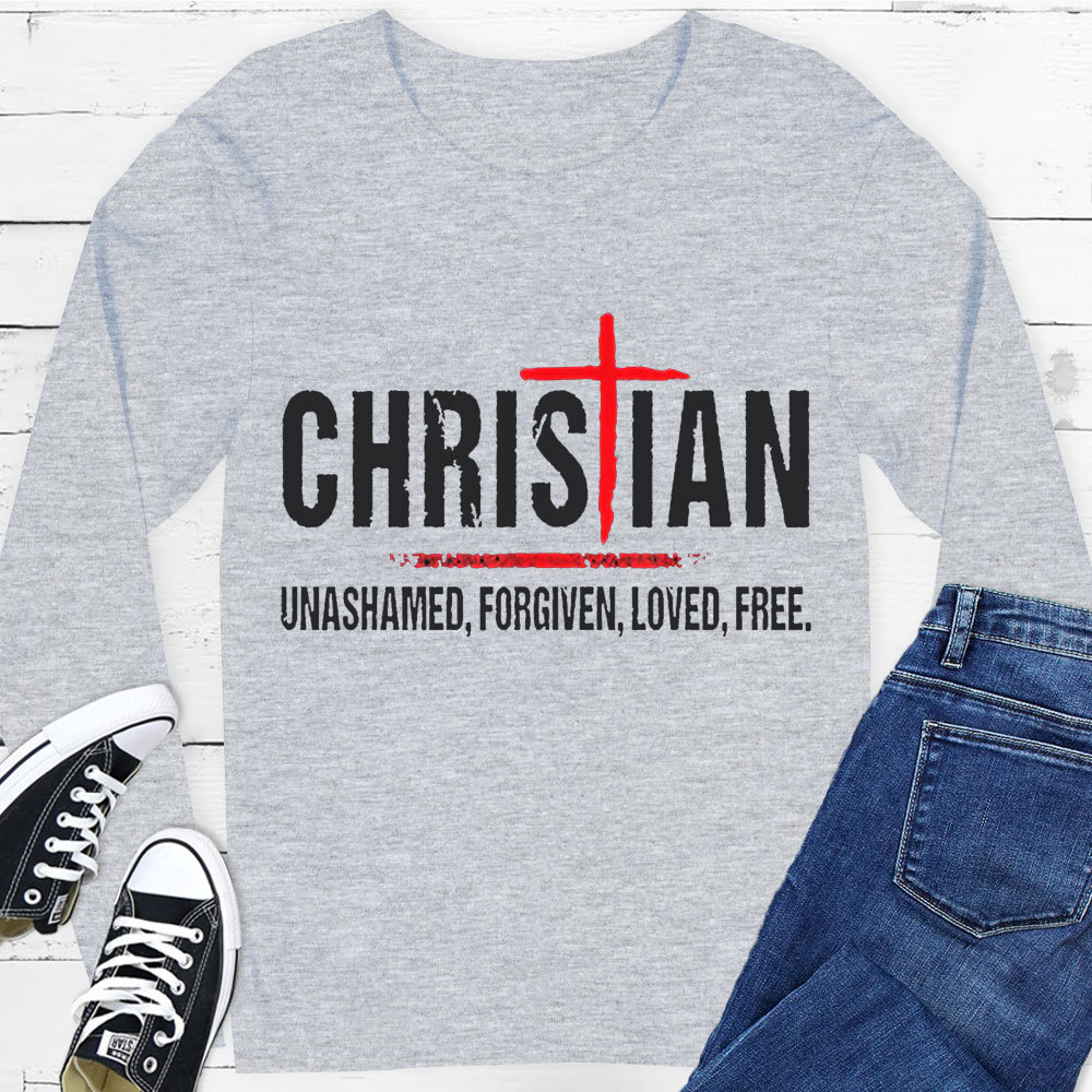 Christian Jesus Cross  Long Sleeve Tee
