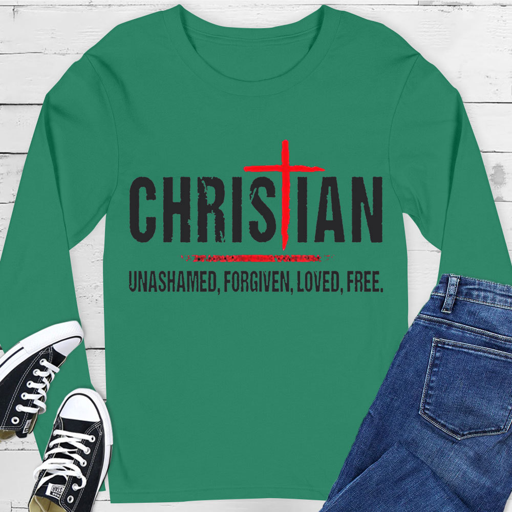 Christian Jesus Cross  Long Sleeve Tee