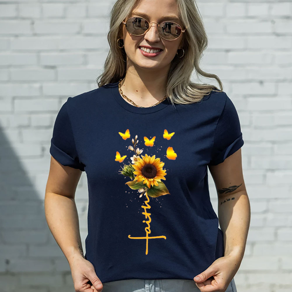 Sunflower Faith Religious T-Shirt