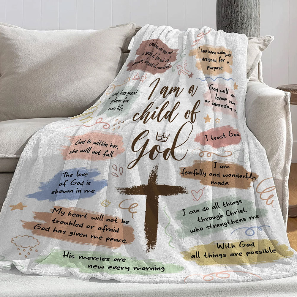 I Am a Child of God Fleece Blanket