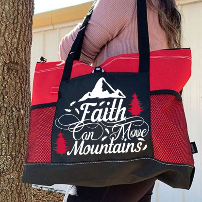 Faith Can Move Mountains Premium Tote Bag