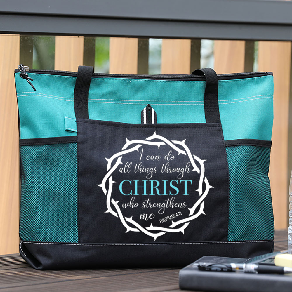 I Can Do All Things Bible Verse Tote Bag
