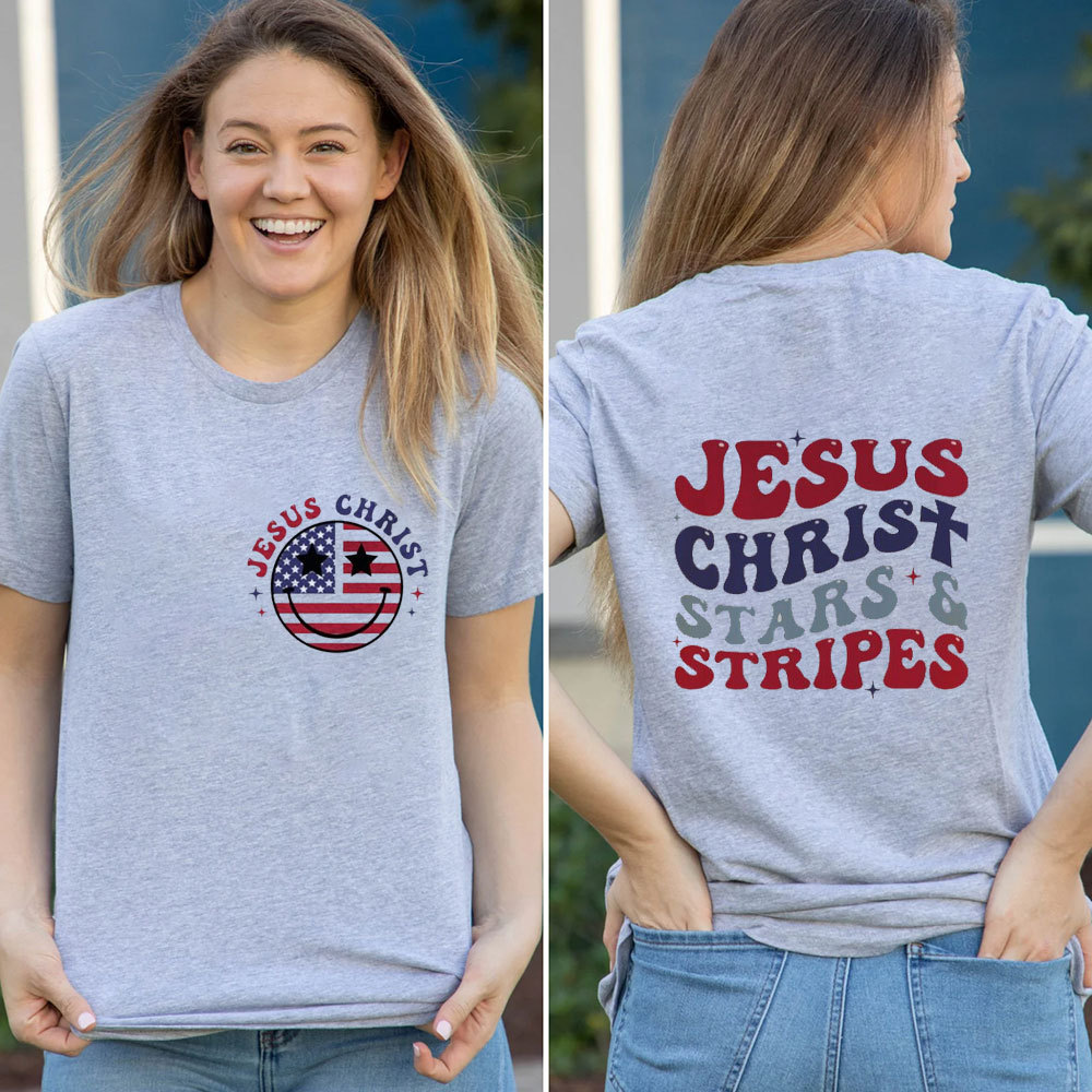 Jesus Christ Stars  and Stripes T-Shirt