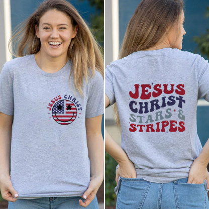 Jesus Christ Stars  and Stripes T-Shirt