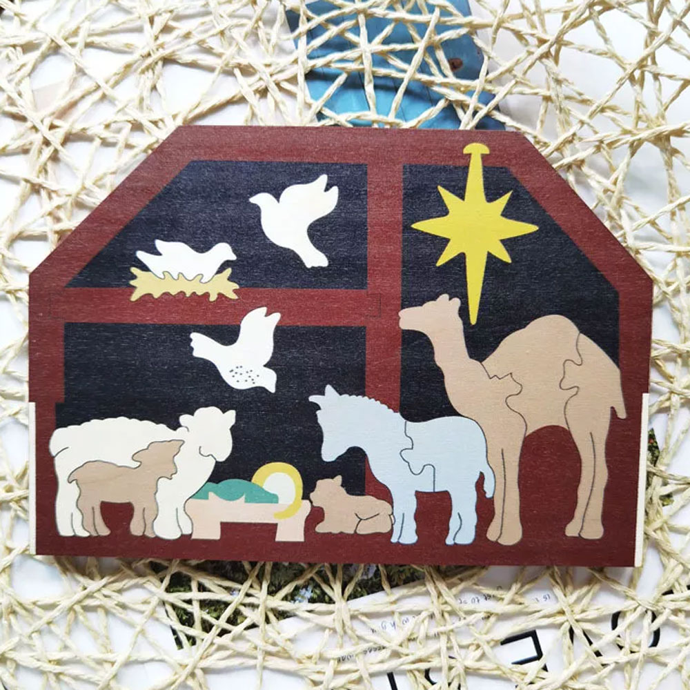 Manger Stable Nativity Puzzle with Animals