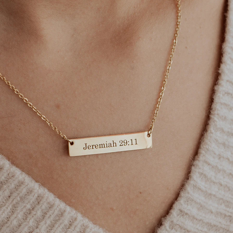 Personalized Bible Verse Necklace 