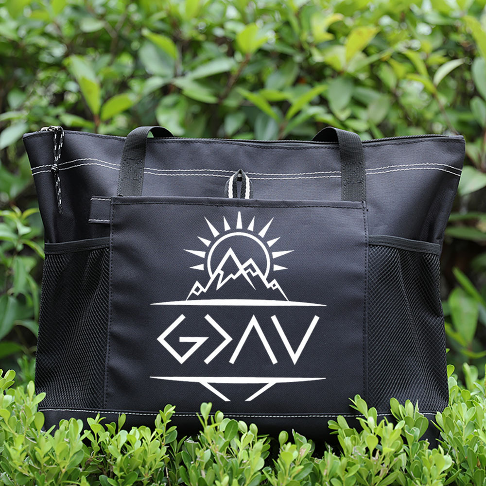 God Is Greater than the Highs and Lows Tote Bag
