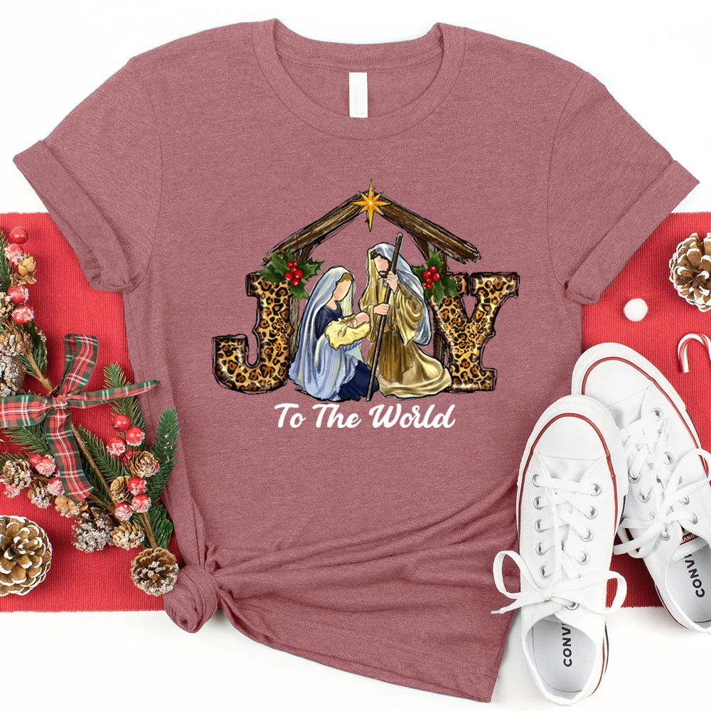 Joy to the World Baby Jesus Christmas T-Shirt