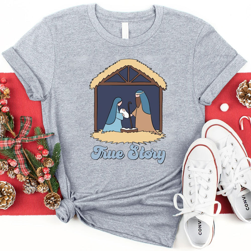 A Thrill of Hope Nativity Christmas T-Shirt