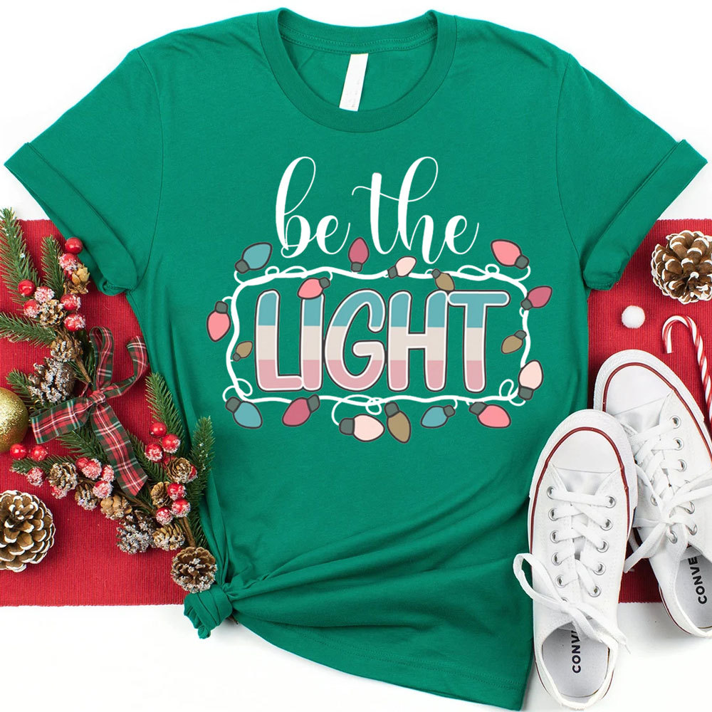 Be The Light Religious Christmas Tee