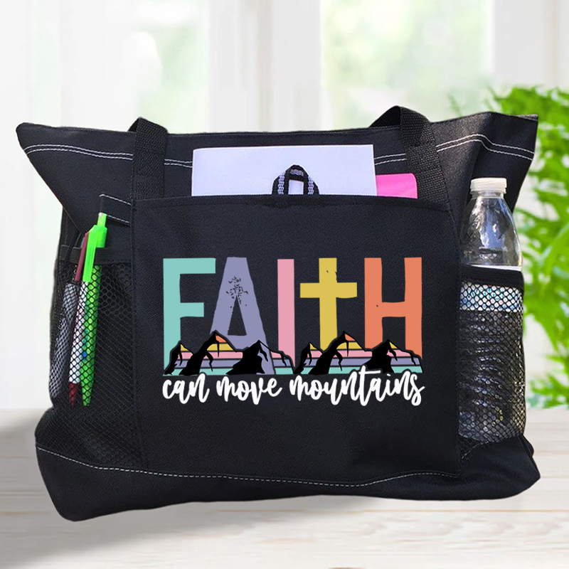 Faith Can Move Mountains Tote Bag