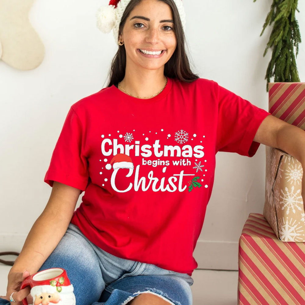Christmas Begins with Christ T-Shirt