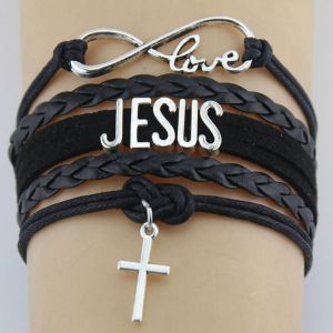 Image of Christian Jesus Cross Love Bracelet