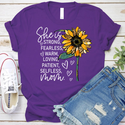 She is Strong Fearless Warm Mom Shirt