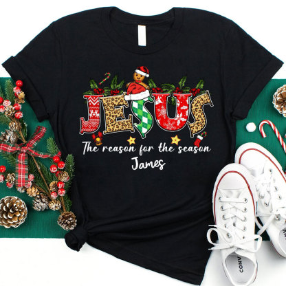 Personalized Jesus Is the Reason Christmas Christian T-Shirt