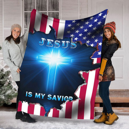 Jesus Is My Savior Fleece Blanket