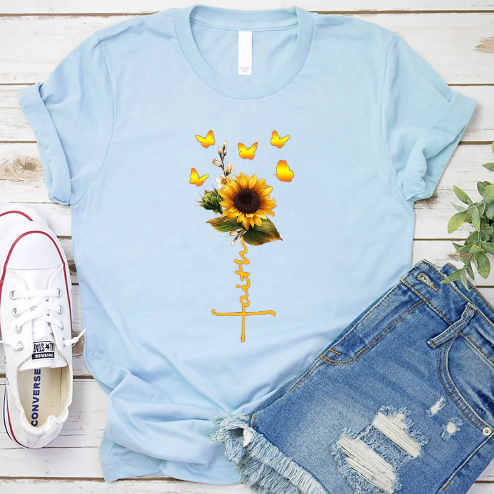 Sunflower Faith Religious T-Shirt