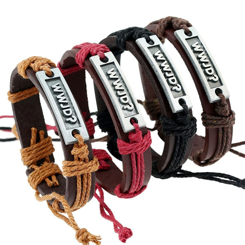WWJD Leather Bracelet