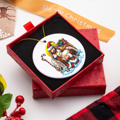 Santa Jesus Christmas Ornament