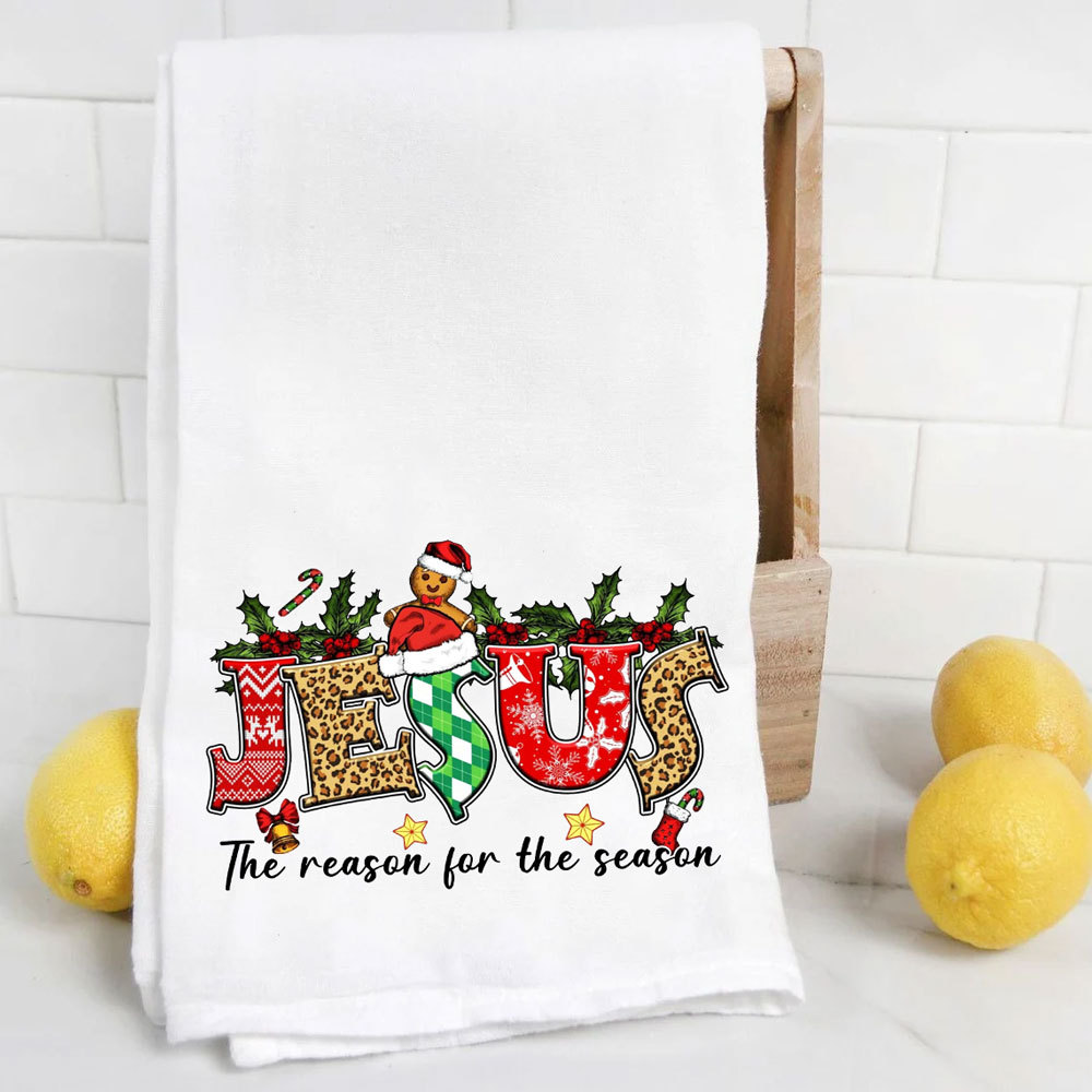 Jesus Is the Reason Christmas Tea Towel