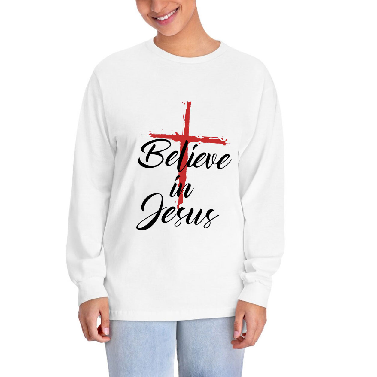 Believe in Jesus Long Sleeve Tee