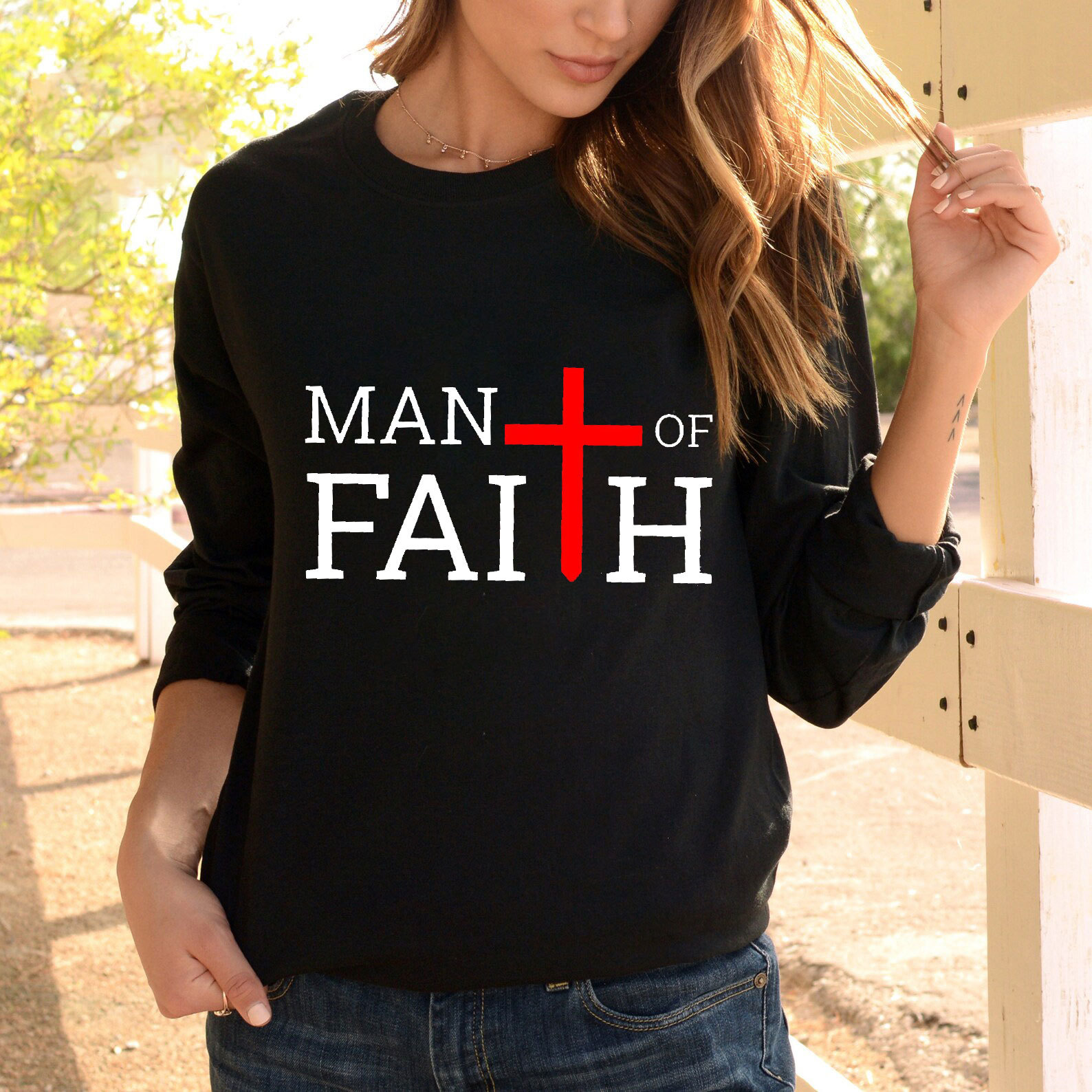 Man Of Faith Long Sleeve Tee