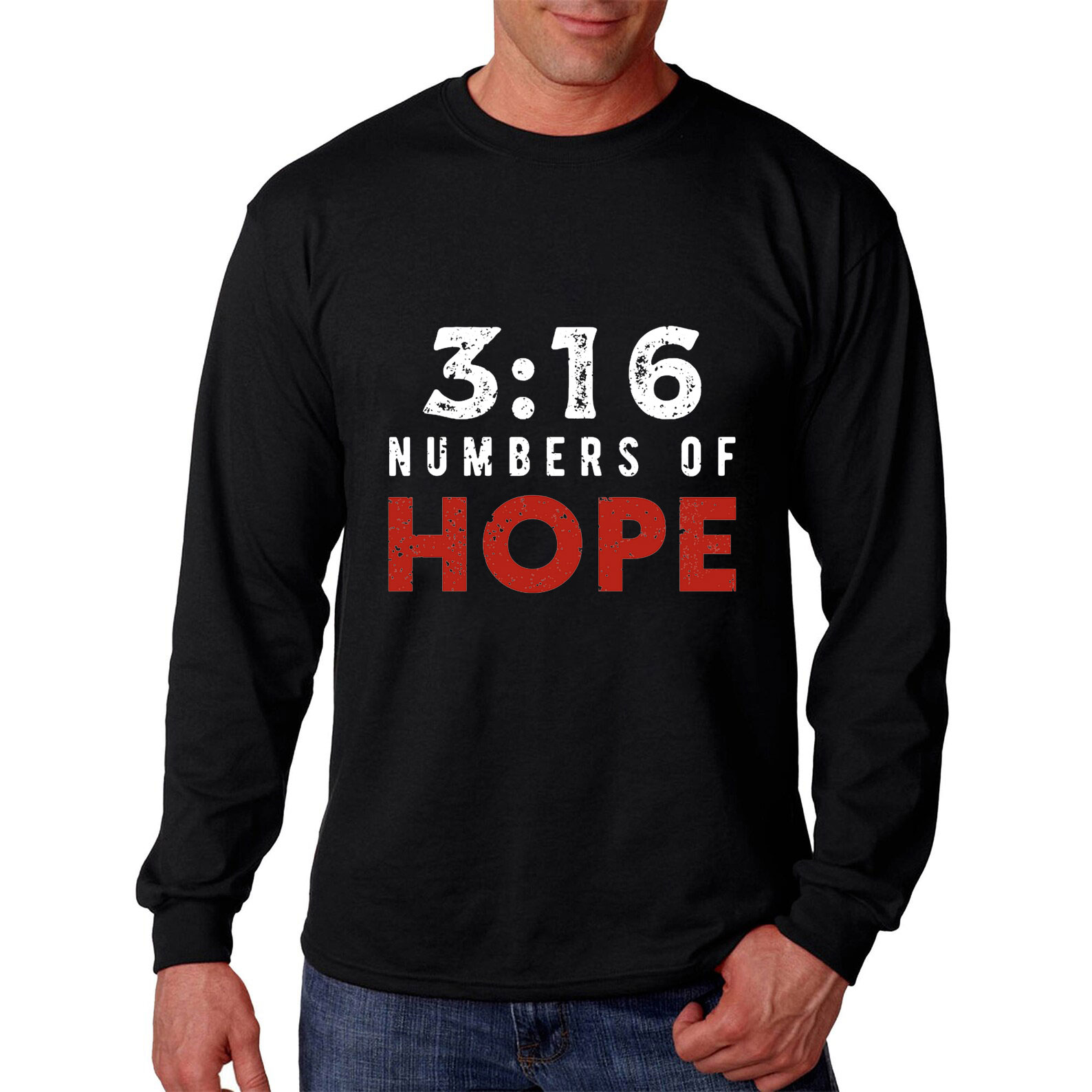 John 3:16 Numbers of Hope Long Sleeve Tee