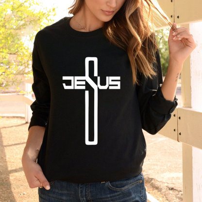Jesus Cross Long Sleeve Tee