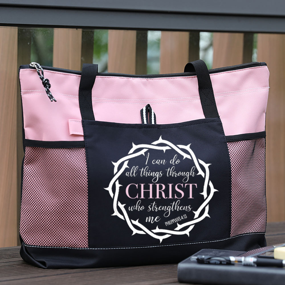 I Can Do All Things Bible Verse Tote Bag
