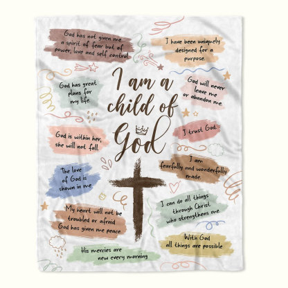 I Am a Child of God Fleece Blanket