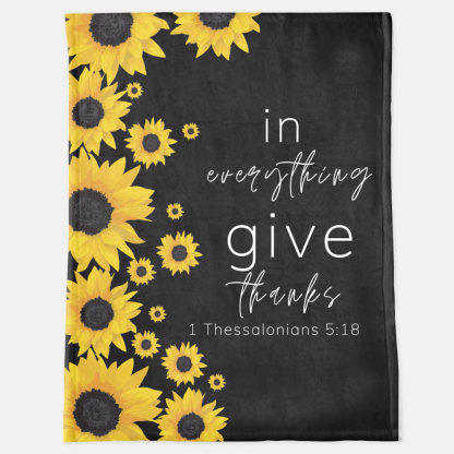 Give Thanks Sunflower Blanket